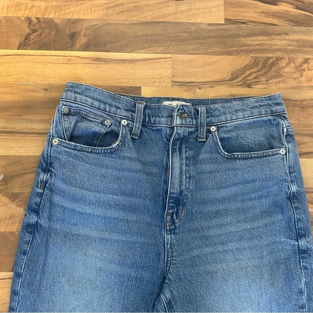 Madewell Women's Tall High Rise Slim Boy Jean Straight Leg Blue 29T - Picture 4 of 12